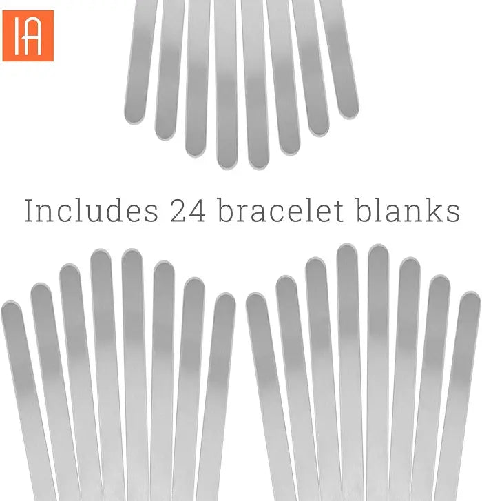 Bracelet Blanks 14G 6" x 1/4" Pack of 24 - Impress Art