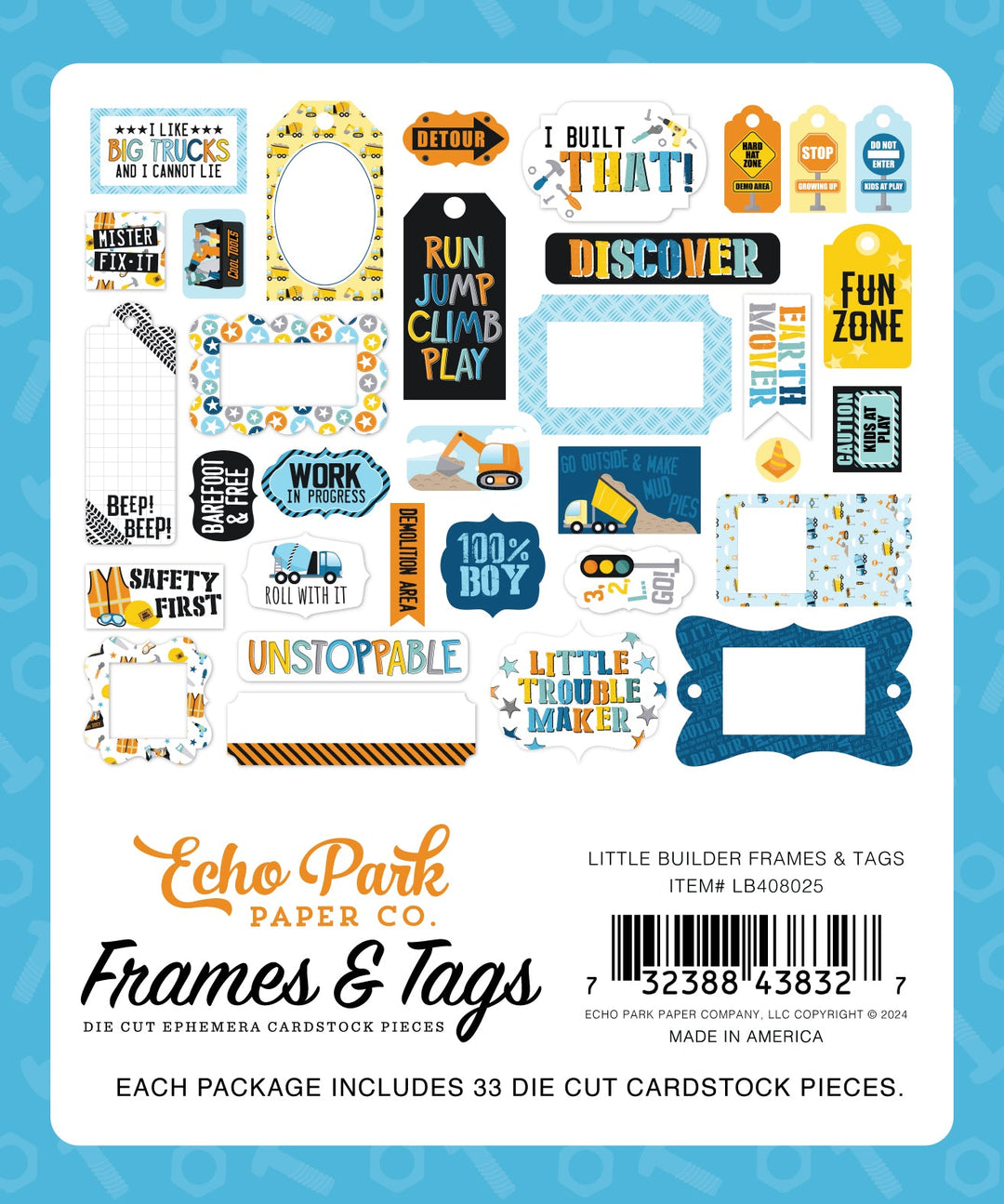 View 3 of Little Builder Frames & Tags - Echo Park