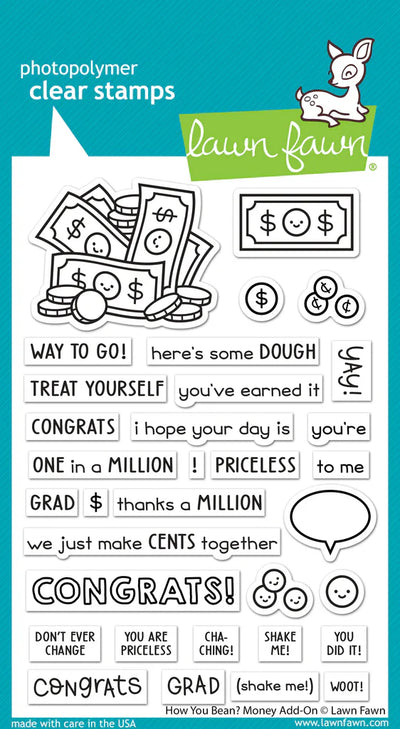 How You Bean? Money Add-On Stamps - Lawn Fawn