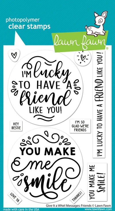 Give It a Whirl Messages: Friends Stamps - Lawn Fawn