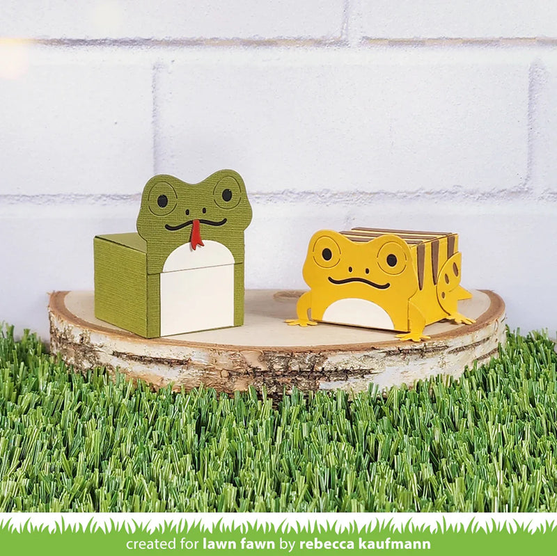 View 2 of Tiny Gift Box Lizard and Snake Add-On Lawn Cuts Dies - Lawn Fawn