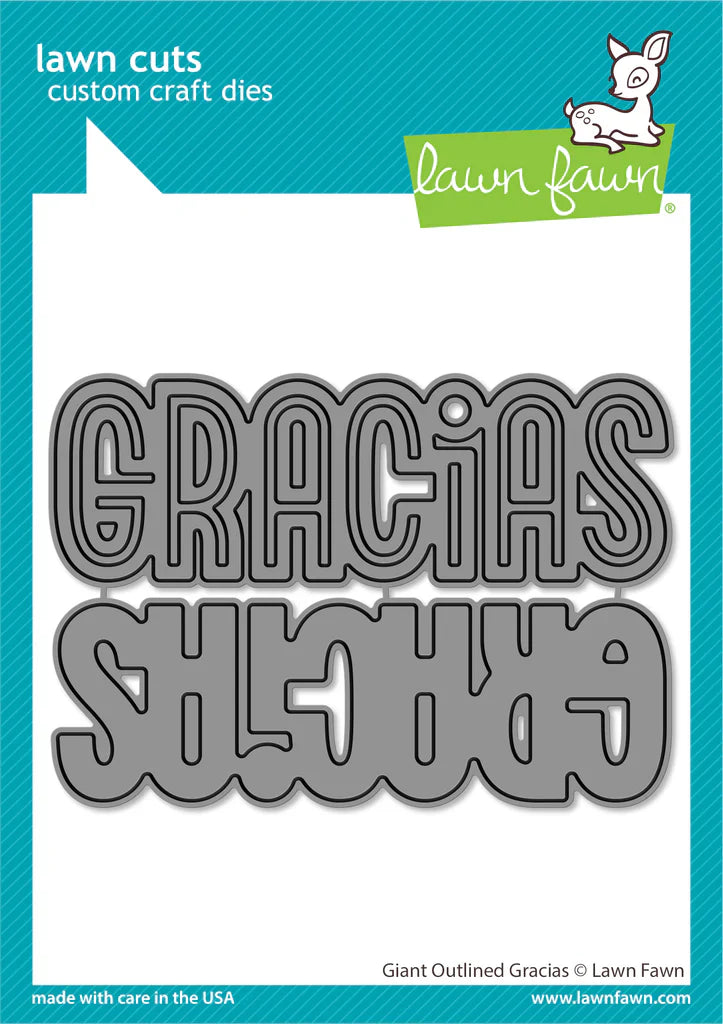 Giant Outlined Gracias Lawn Cuts Dies - Lawn Fawn