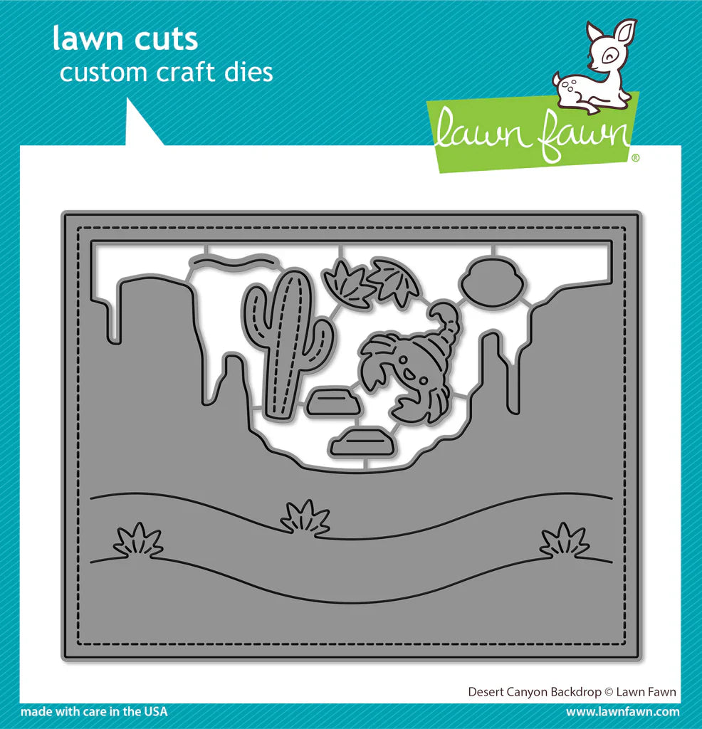 Desert Canyon Backdrop Lawn Cuts Dies - Lawn Fawn