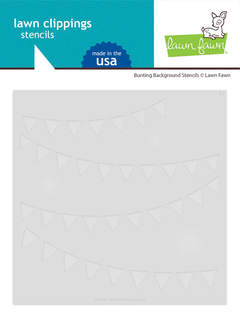 Bunting Background Stencils - Lawn Fawn