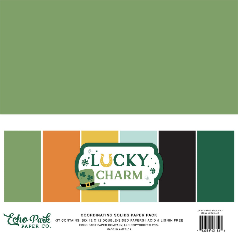 Lucky Charm 12" x 12" Solids Kit - Echo Park