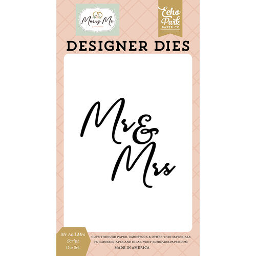 Mr And Mrs Script Die Set - Marry Me - Echo Park