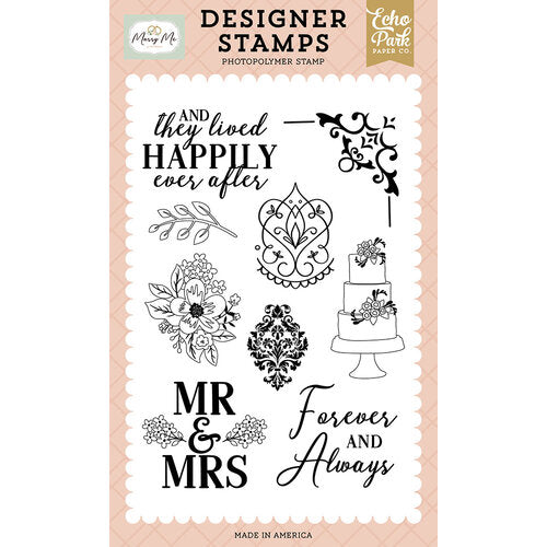 Wedding Damasks Stamp Set - Marry Me - Echo Park