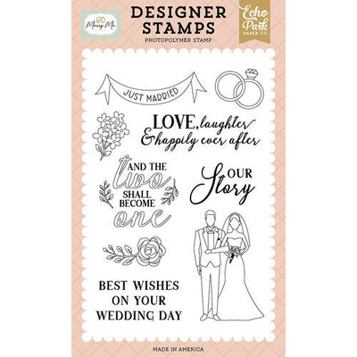 Just Married Banner Stamp Set - Marry Me - Echo Park