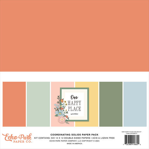 Our Happy Place 12" x 12" Solids Kit - Echo Park