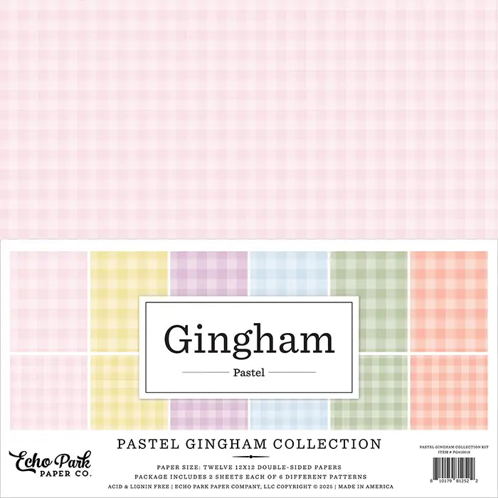 Pastel Gingham 12" x 12" Collection Kit - Echo Park