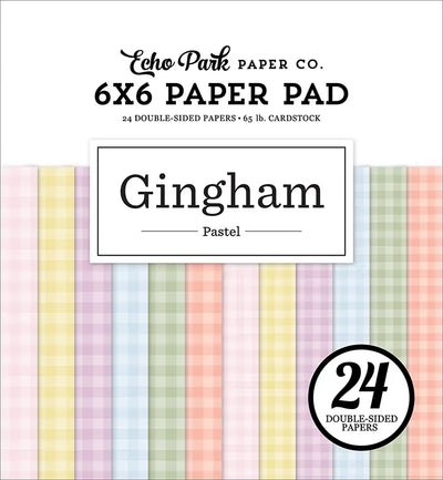 Pastel Gingham 6" x 6" Paper Pad - Echo Park