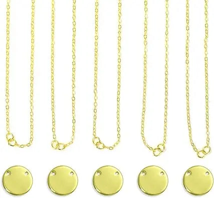 Personal Impressions Gold Plated Large Circle Necklace Kit - Impress Art