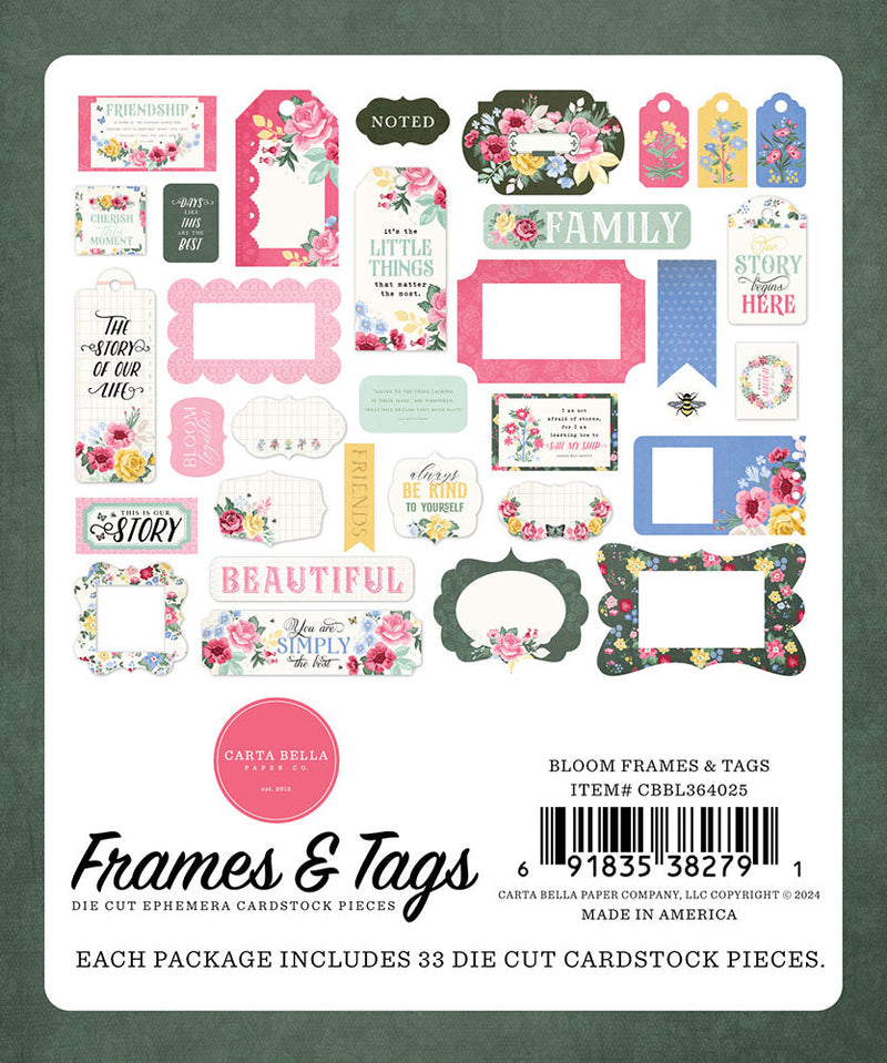 Bloom Frames & Tags - Carta Bella