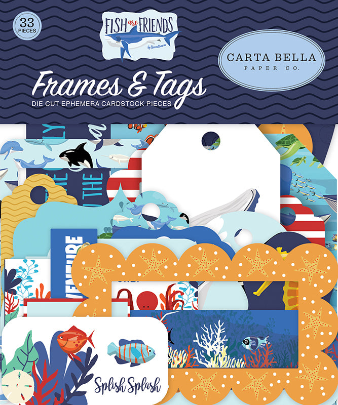 Fish Are Friends Frames & Tags - Carta Bella