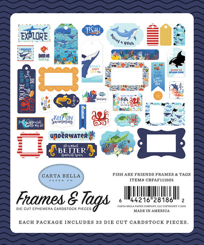 Fish Are Friends Frames & Tags - Carta Bella