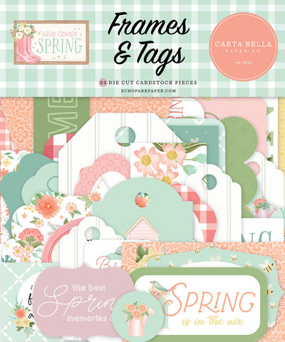 View 2 of Here Comes Spring Frames & Tags - Carta Bella