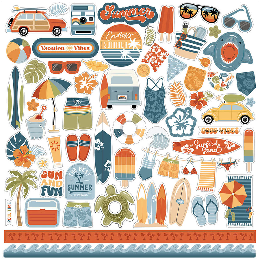 Summer Vibes Element Stickers - Echo Park