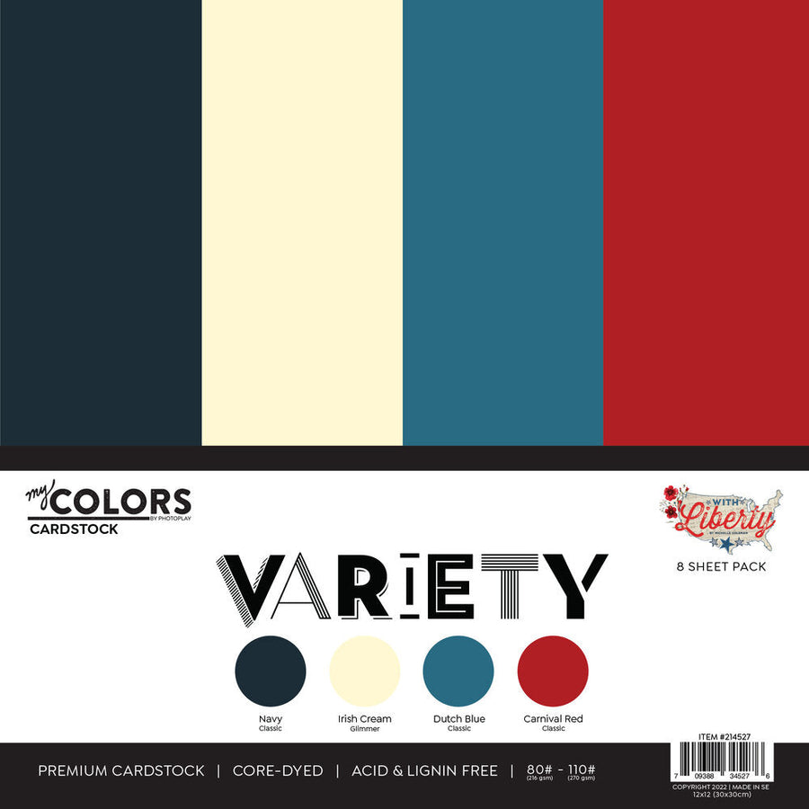 With Liberty - Cardstock Variety Pack - 8 sheets - Photo Play