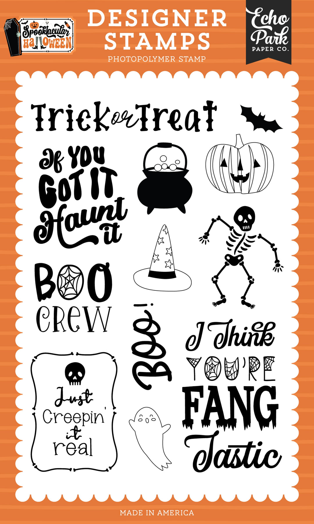 Spooktacular HalloweenFang Tastic Stamp Set - Echo Park