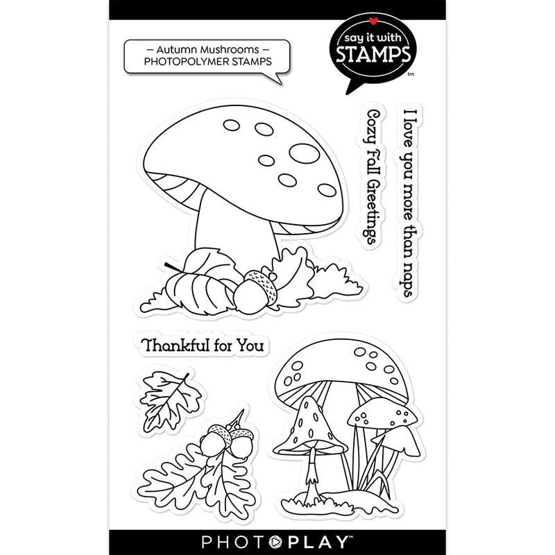 Autumn Mushrooms 4" x 6" Stamps - PhotoPlay