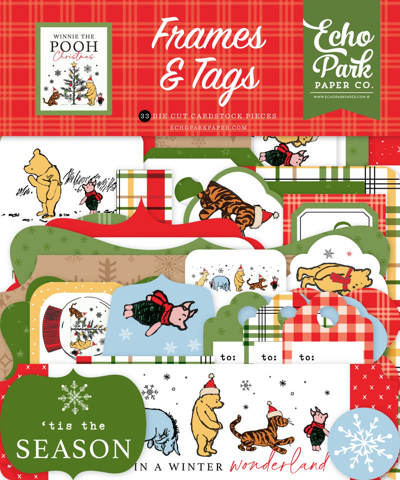 Winnie The Pooh Christmas Frames & Tags - Echo Park