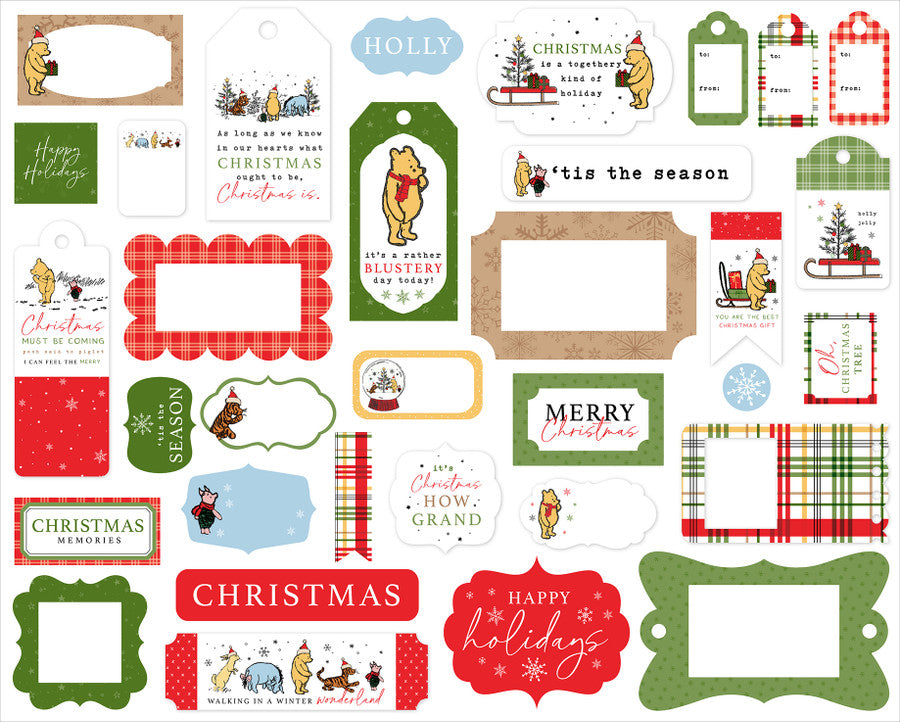 Winnie The Pooh Christmas Frames & Tags - Echo Park