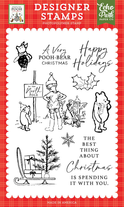 Very Pooh Bear Christmas Stamp Set - Echo Park