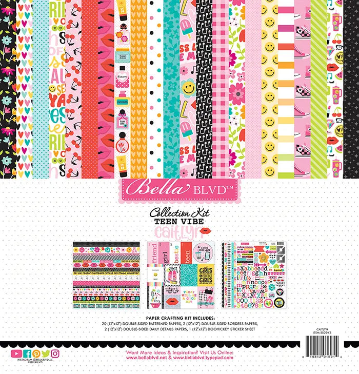 Teen Vibe Caitlyn 12" x 12" Collection Kit - Bella Blvd