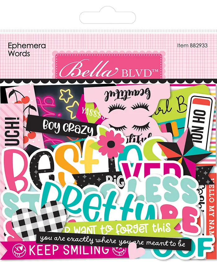 Teen Vibe Caitlyn Ephemera Words - Bella Blvd