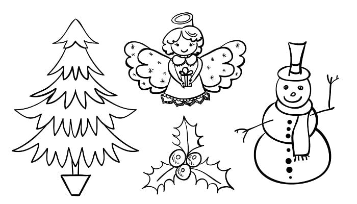 Christmas Illustrations Foil Quill SVG Image File Download for Christmas Projects