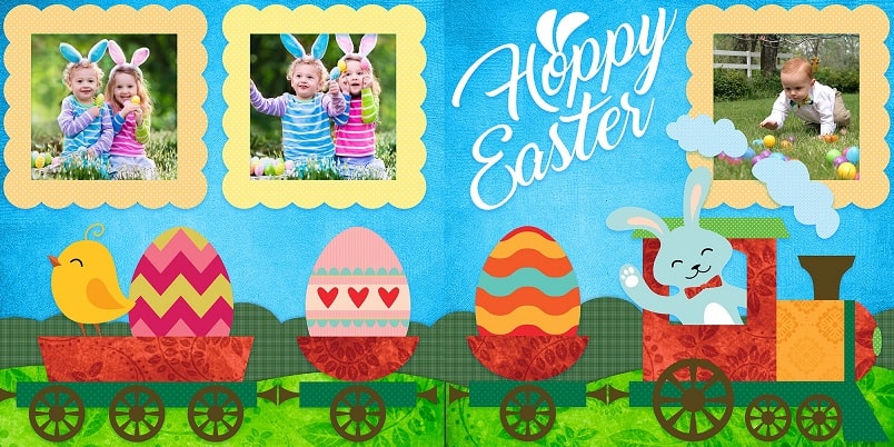 Hoppy Easter Express SVG Image File Download for Easter Projects