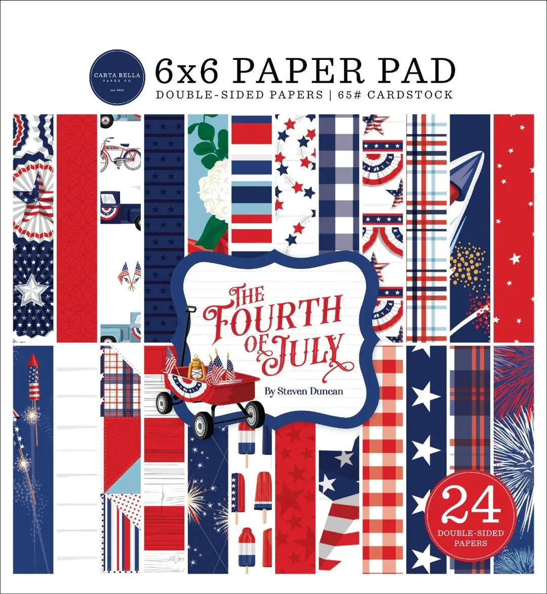 packaging for Paper Pad, 6x6 - Steven Duncan - Fourth Of July - Carta Bella Paper