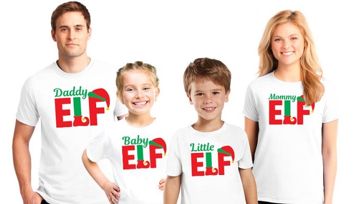 Elf Family Fun Christmas T-shirts SVG Image File Download for Christmas Projects