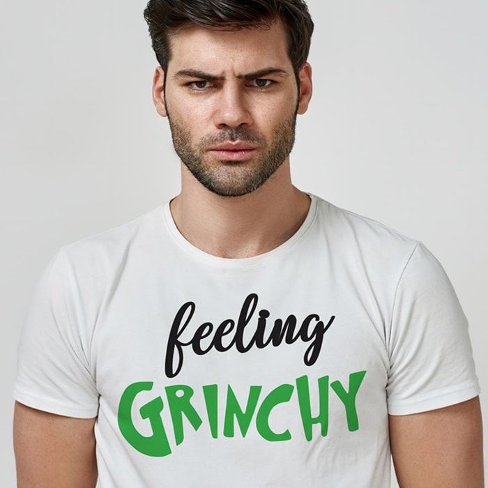 Feeling Grinchy T-shirt SVG Image File Download for Christmas Projects