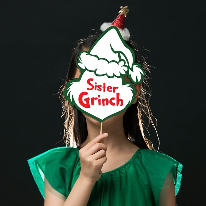 Grinch Face SVG Image File Download for Christmas Projects