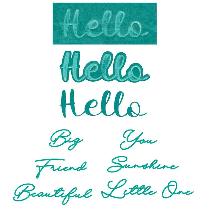 Hello Sentiment Take Two's Thinlits Dies - Stacey Park - Sizzix