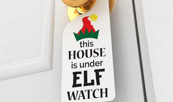 House Under Elf Watch SVG Image File Download for Christmas Projects