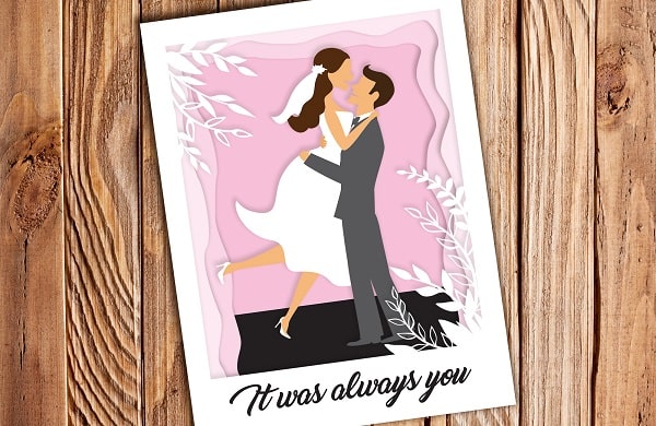 It Was Always You Wedding Card SVG Image File Download for Wedding Projects