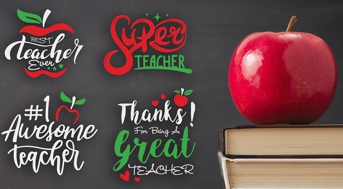 Teacher Appreciation SVG Image File Download for Craft Projects