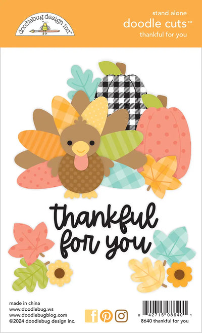 Thankful For You Doodle Cuts - Farmhouse - Doodlebug