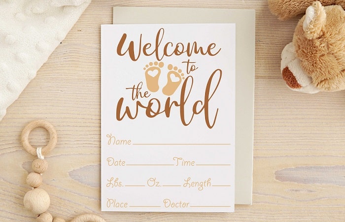 Welcome To The World SVG Image File Download for Baby Projects