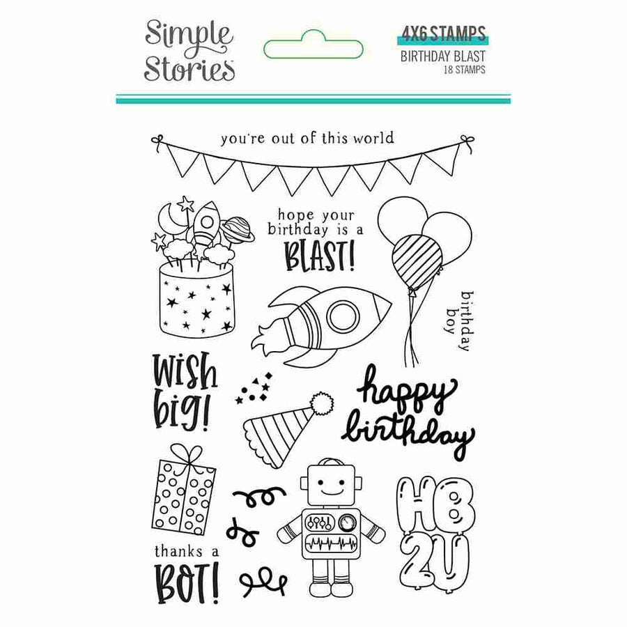 Birthday Blast Clear Stamps-Simple Stories