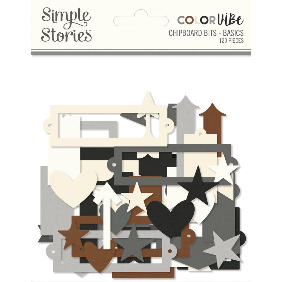 Color Vibe Chipboard Bits & Pieces  Basics-Simple Stories