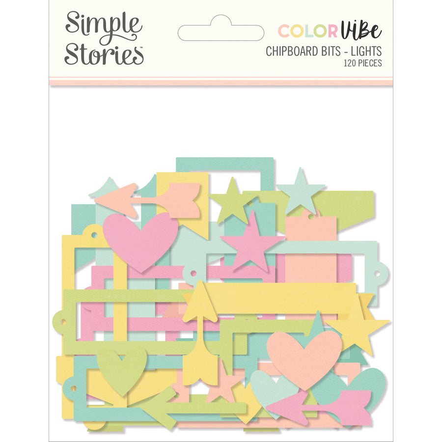 Color Vibe Chipboard Bits & Pieces  Lights-Simple Stories