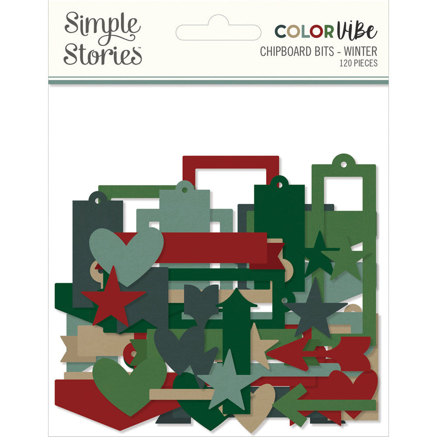 Color Vibe Chipboard Bits & Pieces  Winter-Simple Stories