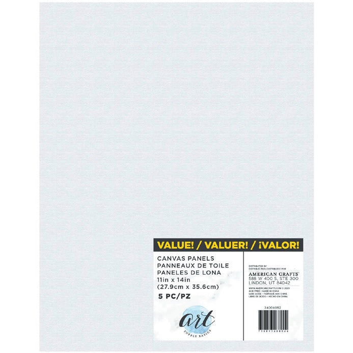 Canvas Panel, 11" x 14"-Art Supply Basics-American Crafts