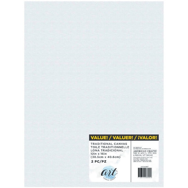 Stretch Canvas, 12" x 16"-Art Supply Basics-American Crafts