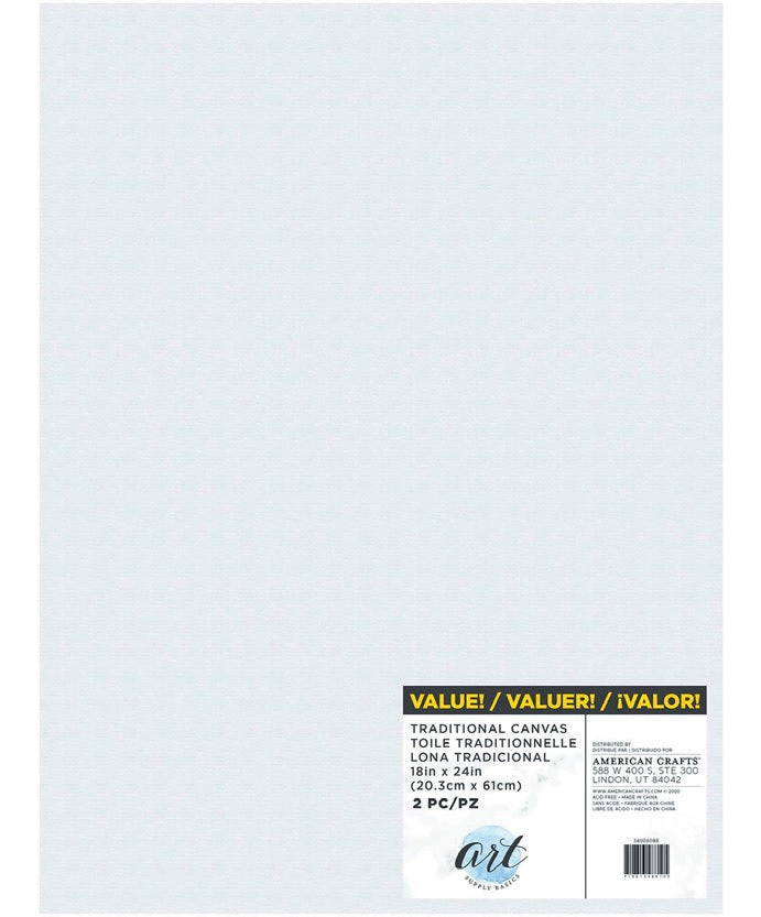 Stretch Canvas, 18" x 24"-Art Supply Basics-American Crafts