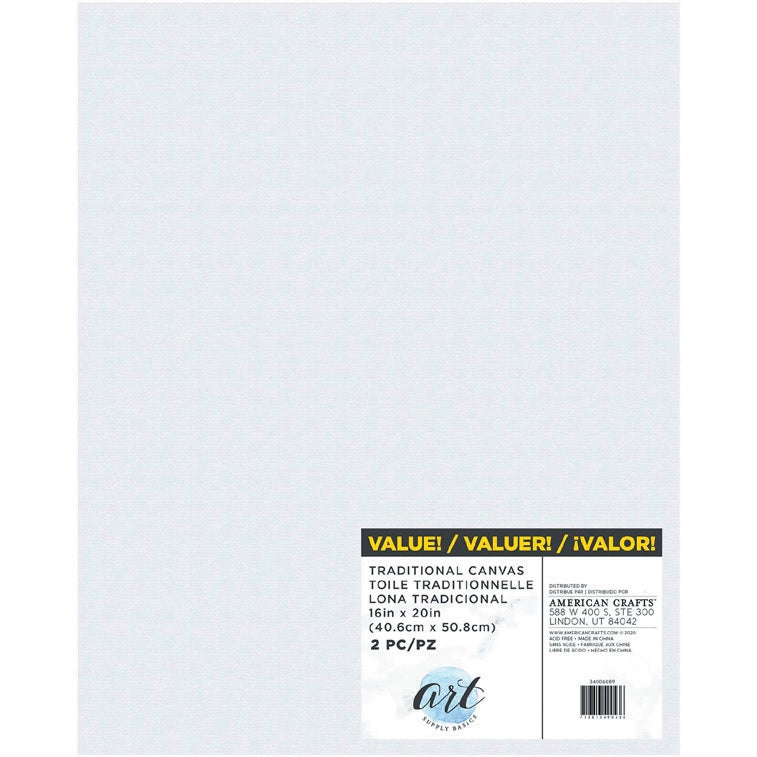 Stretch Canvas, 16" x 20"-Art Supply Basics-American Crafts