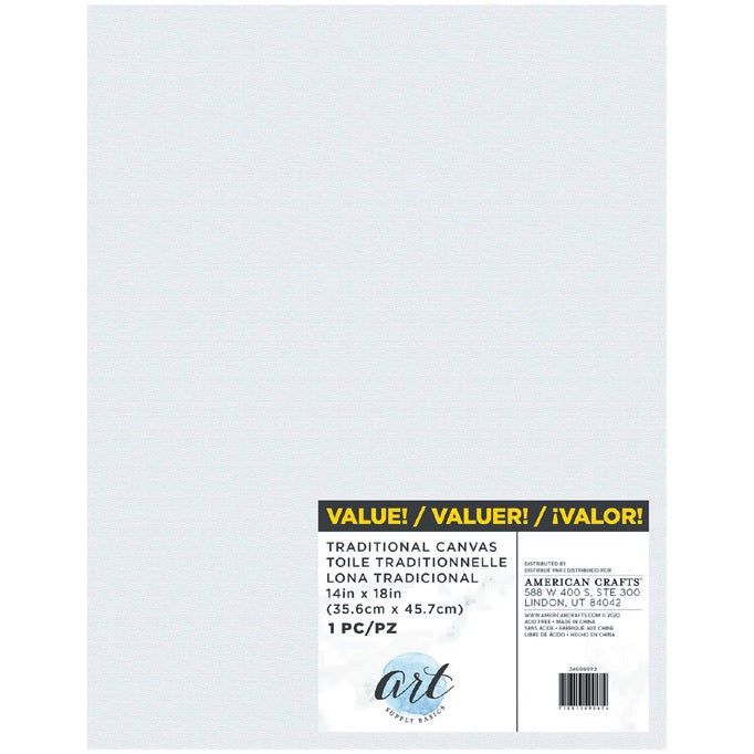 Traditional Canvas, 14" x 18"-Art Supply Basics-American Crafts